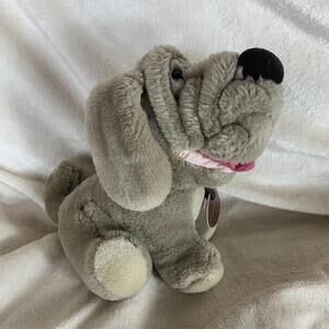 VTG  GANZ BROS The Heritage Collection 8" Wrinkles Plush Stuffed Dog 1984 Puppet